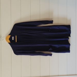 Navy duster cardigan. Medium